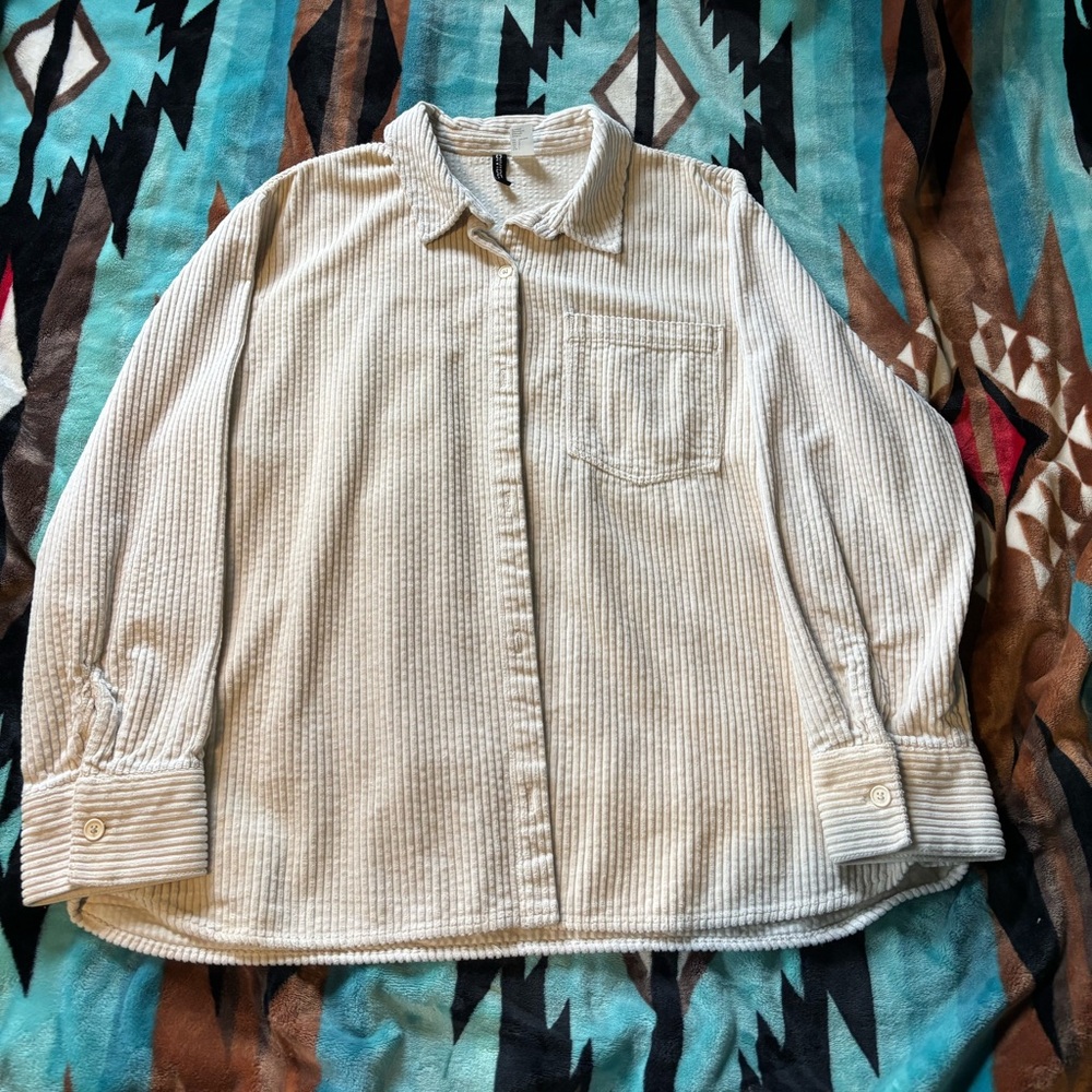 Divided Cream Corduroy Jacket